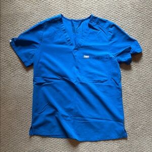 Figs Royal Blue Scrub Top